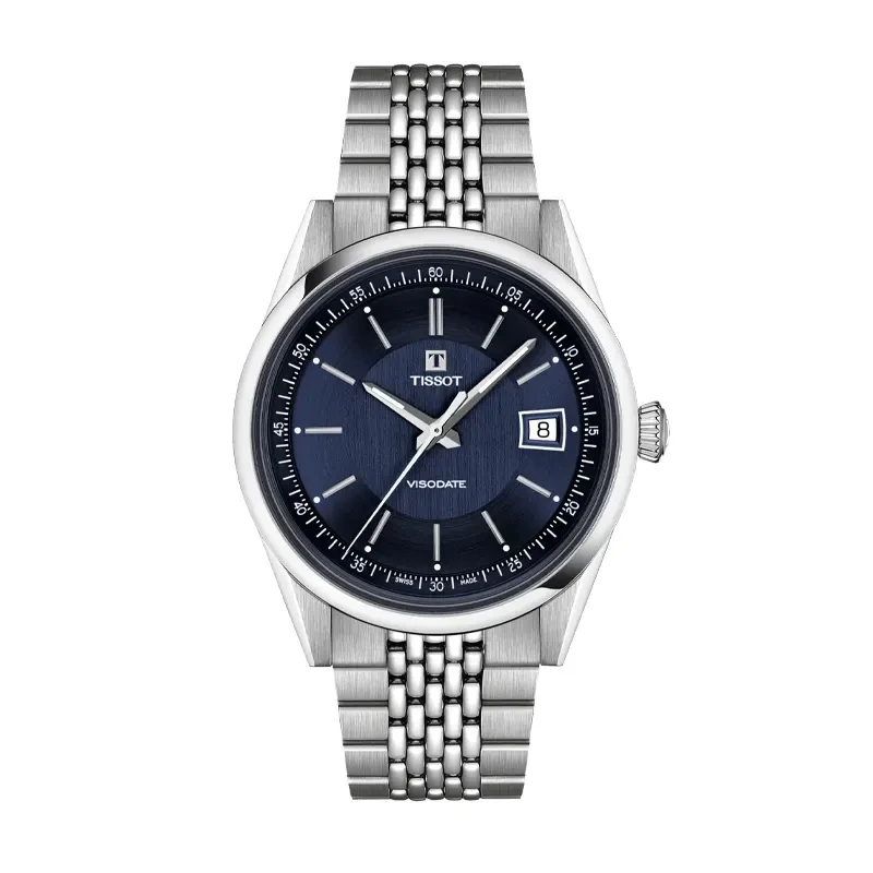 Tissot Visodate Powermatic 80 Blue Dial Men's Watch-  T157.407.11.041.00
